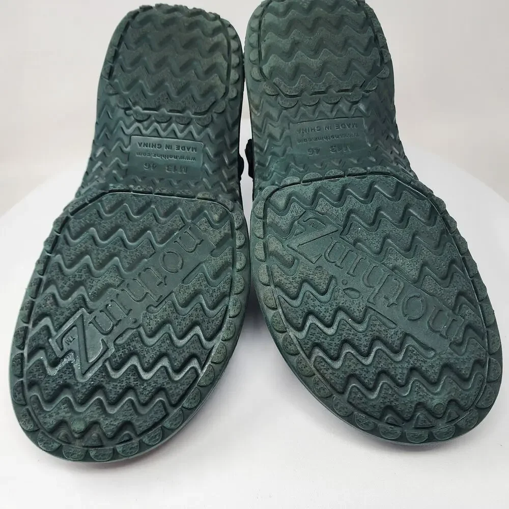Nothinz Clogs Men 13 Hunter Green Swivel Strap Vented Comfort Lightweight Shoes